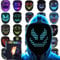 JDBMAOYE Masque lumineux à LED avec détection de geste, visage lumineux à DEL pour Halloween, cosplay, fête, bal masqué