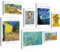 Novart Wandbilder Van Gogh Collage - KOMPLETT AUFHÄNGFERTIG - Bunt Wohnzimmer Schlafzimmer Flur - 7 Moderne Mood-Bilder - N034171a