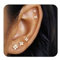 ZHESHY 5 Paar Ohrringe Silber 925 Set Ohrstecker Gold Damen 14 Karat Vergoldet 925 Sterling Silber Stecker Kleine Rund Perlen Zirkonia Goldene Wasserfest Hypoallergen Stapelbar Ohrringe Frauen