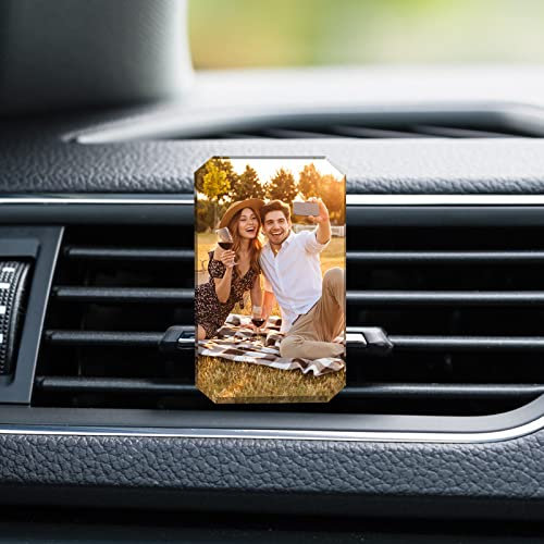 Benutzerdefinierter Auto-Lüftungsclip mit Kristallen und Foto, personalisiertes Bild, Auto-Lufterfrischer-Clips, Auto-Innenausstattung, Dekoration für Frauen