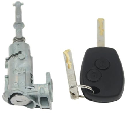 JQUAL Ensemble de serrures de compétition, Cylindre de commutateur d'allumage, Serrure de Porte, 2 clés pour Renault Kangoo III Modus Master pour Opel 806012544R