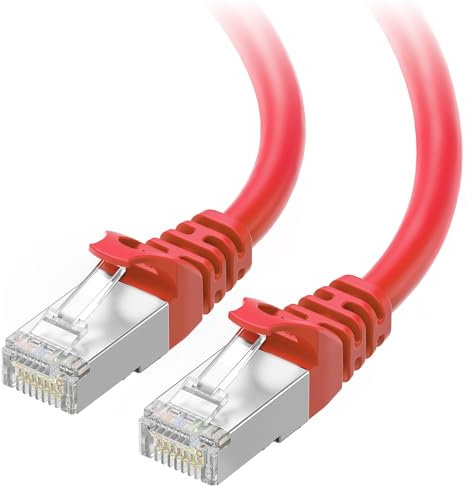 Cable Matters 10Gbps Snagless Long Shielded Cat 6A Ethernet Cable - 100ft, Cat 6A Cable, Cat6A Cord, Ethernet Cord, Red