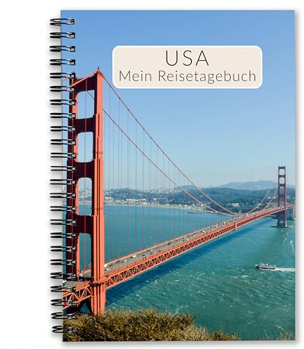 USA Reisetagebuch | abwechslungsreiches Reisebuch Travel Journal Tagebuch für Amerika mit Reiseplanung | Perfektes USA Geschenk für Rundreise entlang der Westküste | Für 3 Wochen | DIN A5