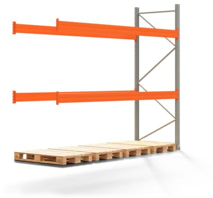 REGALWERK Palettenregal Artus - Anbauregal mit 3 Ebenen - Fachlast 3.700 kg - 3.000 x 3.600 x 1.100 mm (HxBxT) - Schwerlastregal