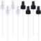 JYvivid 8 Pcs Spray Bottle Top, Nozzle Sprayer Tops Replacement, Fine Mist Spray Caps with 5.9 Dip Tube, Plastic Sprayer Pump for Essential Oil, Cleaning Solutions - White&Black (24/410 Cap Size)
