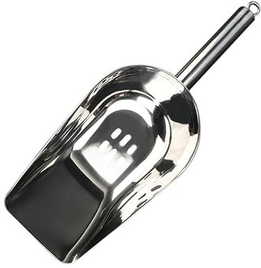 PEPLAYTAL 1Pezzi Scoop Acciaio Inossidabile per Ghiaccio Paletta Multifunzionale per Cucina e Bar Leggera e Resistente per Ghiaccio Incrinato e Alimenti