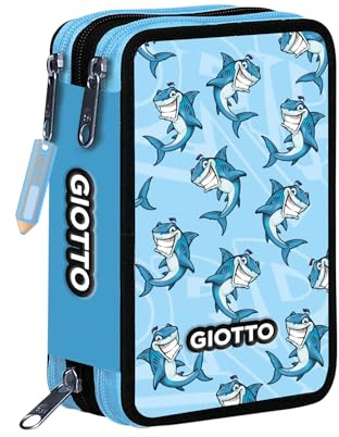 Giotto Federmäppchen mit 3 Reißverschlüssen Crypto-Puppets Sharks - Stilnovo