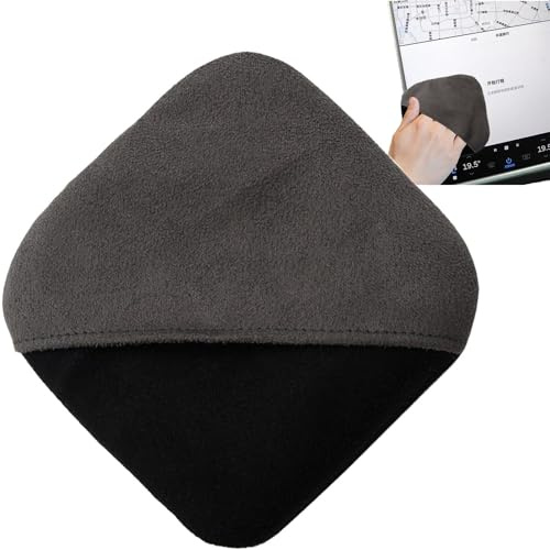 SKDFHOD Microfibre Voiture, Chiffon de Nettoyage Carré en Microfibre pour Ecrans de Voiture, Lingette Entretien Professionnel Efficace Nettoyage, pour Nettoyer Les Ecrans(Noir Gris)