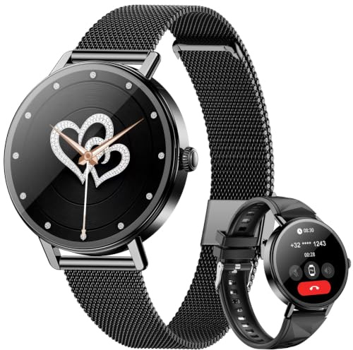 Blackview Montre Connectée Femme Homme avec Appel Bluetooth,Smartwatch avec Réveil intelligent, 24H Sommeil/Fréquence Cardiaque/SpO2,100+ Mode Sportifs Montre, Fitness Podomètre Compatible Android iOS