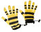 Mottoland Bienenhandschuhe gelb schwarz gestreift Glove Accessoire Karneval