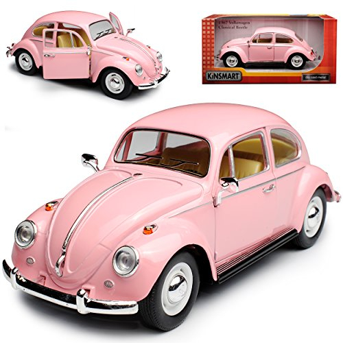 Kinsmart Volkwagen Käfer Coupe Pink Rosa 1938-2003 1/24 Modell Auto