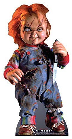 Star Cutouts SC1316 Scarred Chucky Doll Cardboard Cutout – Child’s Play Horror Display for Halloween, Movie Fans & Collectors