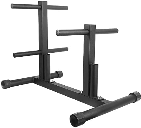 Luwint Kompakter Standard-Hantelscheiben-Baum, 2,5 cm Hantelscheiben-Aufbewahrungsregal mit 2 Standard-Hantelhalter für das Heim-Fitnessstudio