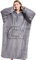 Genfien Hoodie Decke mit Ärmeln Deckenpullover für Damen Tragbare Decke für Frauen Sherpa Fleece Hoodie Sweatshirt mit Big Pocket Geeignet Kapuzenpullis für Männer und Frauen Einheitsgröße