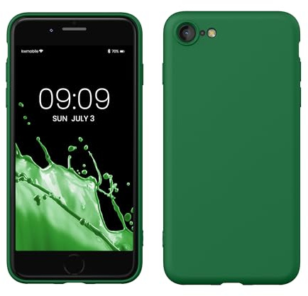 kwmobile Handyhülle für iPhone SE 2022 Hülle/iPhone SE 2020 / iPhone 8 / iPhone 7, für iPhone SE Hülle - Schutzhülle für kabelloses Laden - Case in Pixie Green