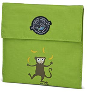 Pack n' Snack Sandwich Bag mit Magnetverschluss Wiederverwendbare Sandwich-Tüte Toast-Beutel für Panini Snacks Pausen-Brot, 18 x 18 x 0,5 cm LIME