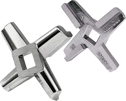 WolfCut INOX Coltello a croce Eversharp compatibile con tritacarne Maxima MMM 32