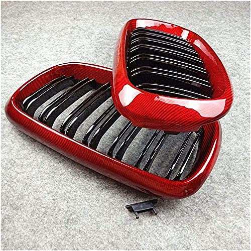 Yucss Gitter, Für Alle BMW F30 F10 F32 F20 X1 X3 X4 X5 X6 G20 G30 Z4 G12 Custom Red Carbon Front Grille Grills (Größe: 5 G30 Series)