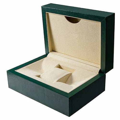 ROUHO Aufgerüstet Grün Uhrenbox Retro Reisekoffer aus Holz Uhr Organizer Halter Schmuck Aufbewahrungskiste für Rolex