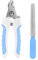 KTHZI Dog Nails Clippers Trimmer with Safety Guard to Avoid Over-Cutting, Razor Sharp Blades with Bonus Dog Nail File, Cat Claw Clippers with Sturdy Non Slip Handles for Pets Dog Cat（Blue & White）