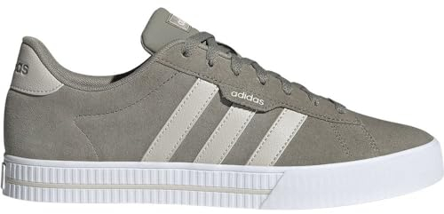 Adidas Herren Daily 3.0 Leather Shoes, Silver Pebble/Alumina/Cloud White, 44 2/3 EU