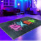 CARPETIA Jungs Gamer Teppich Gaming Zimmer lebendige Neon-Farben ikonische Symbole schwarzer Hintergrund 200 x 290 cm