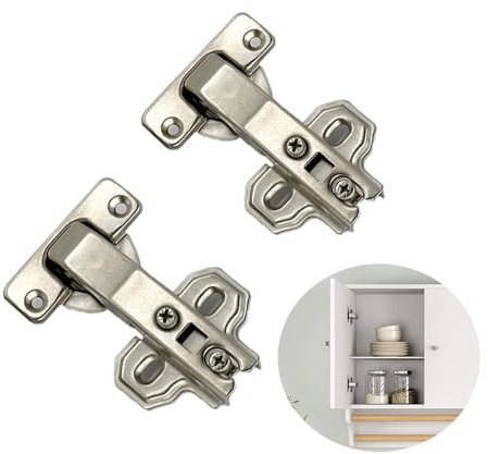 2 bisagras de esquina de 180 a 90 grados, bisagras de gabinete de cierre suave para puertas de gabinete, bisagras de gabinete de cocina