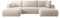 Selsey Sofa Ecksofa Eckcouch Schlafsofa Couch Mit Stauraum Schlaffunktion Pflegeleicht Polyurethanschaum U Form Rechts OVO Hellbeige Veloursoptik Castel