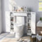 COSTWAY Meuble WC au-Dessus des Toilettes, Etagère de Rangement de Salle de Bains, avec Porte-Rouleau et Placards, 19,5 x 89 x 99 cm, Blanc