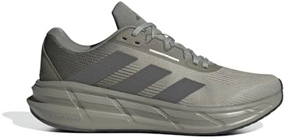 adidas Herren Questar 3 Running Shoes Laufschuhe, Silver Pebble/Charcoal/Olive strata, 50 EU