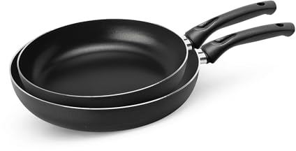 Zanetti - Jumbo, lot de 2 poêles antiadhésives, diamètre 24 cm et 28 cm, forme haute et poignée ergonomique, fabriqué en Italie