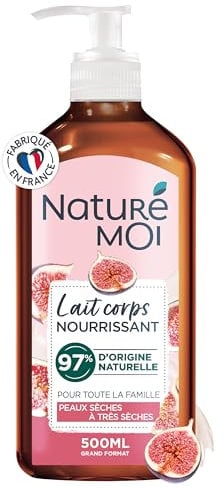 Naturé Moi – Lait Corps Nourrissant à la Figue Bio de Provence et au Beurre de Karité Bio – Lait Corps Hydratant et Nourrissant - 97% d'Origine Naturelle - 500 ml - Fabriqué en France