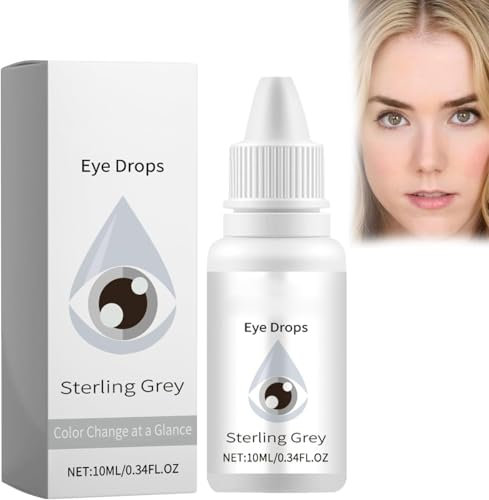 Vihue Color Eye Drops, Eye Colour Changing Drops, Eye Color Changing Drops, Color Changing Eye Drops, Fancy Drops Change Your Eye Color, Lighten & Brighten Your Eye Color (Grey)