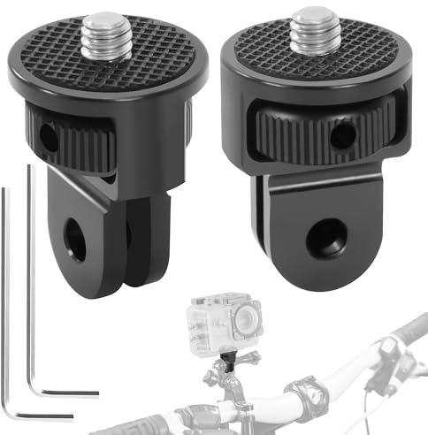 Stativ Adapter Kompatibel mit Gopro 1/4 Zoll Kamera Halterung Adapter 360 Grad Drehbar Aluminium Stativgewinde Adapter für Insta360 Xiaomi Aktion Kamaras