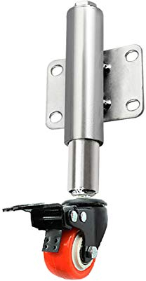 Schwerlastrollen Lenkrollen, Spgate-Räder, Hochleistungs-Stoßdämpfer-Rotator, 40-mm-Schwenkräder, geräuschloses Rad, Möbel-Tischwagen, höhenverstellbar 60 mm, Tragfähigkeit 50 kg/weiß/universell (Col