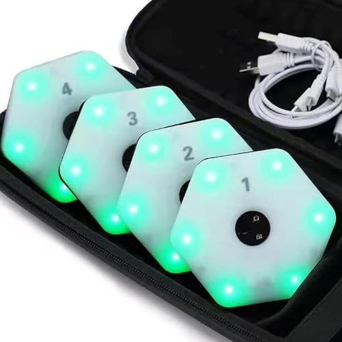 Fucxeoy Reaktionstraining Lichter, App Konnektivität Geschwindigkeit Agility Training Lichter, Fitness-Licht Agility Reaktion Ausrüstung Für Alle Sportarten, Verbessern Sie Reflexe Und Reaktionszeit