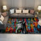 WEECHAINGE Banksy Style Street Graffiti Bereich Teppich Kleiner Junge Geöffnet Der Vorhang Teppich Ideal Für Eingangsbereich Wohnzimmer Schlafzimmer Niedriger Flor 90x120cm