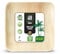 2 ZEBRAZ Premium Palm Leaf Plates Set Square 7- Inc 50pc Heavy Duty Bamboo Plates Natural Alternative to Plastic & Paper - Party Pack for Weddings & Events - Microwave Safe