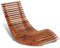 Primal Internet GmbH Premium Gartenliege Holz wetterfest | Bequemer Liegestuhl für draußen | Outdoor Sonnenliege rustikal | Balkonliege Holzliege Garten