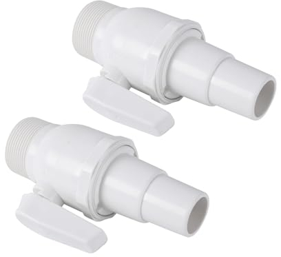 Xinlon 2 Stück Absperrhahn Pool, Pool Zubehör Absperrventil, Absperrventil Umdrehung für Skimmer, Absperrhahn Poolschlauch, Pool Schlauchadapter, Anschluss Pool Pumpe Ersatz für Skimmer Filter