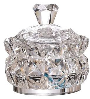 OXOAMP Schmuckkästen Schmuckschatulle aus K9-Kristall mit Deckel, handgefertigt, klare Glasbox in Diamantform Geschenke