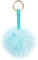 S.ROMZA Pom Pom Schlüsselanhänger Kunstfell flauschiger Schlüsselanhänger Plüsch-Schlüssel anhänger Pom-Pom-Taschen-Anhänger für Handtasche Anhänger. (himmelblau, 13 Zentimeter)