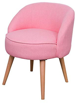 Chaise de piano rembourrée vintage rose