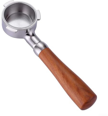 Feegow Porte-filtre sans fond 51 mm pour machine à café Dedica EC680EC685EC785 – Porte-filtre expresso sans fond, acier inoxydable 304