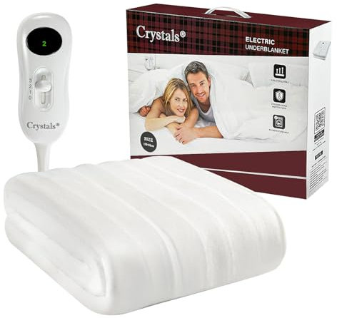 Electric Blanket Double - Heated Electric Under-Blanket with 3 Heat Settings, Machine Washable with Straps and Overheat Protection – Auto Shut Off Electric Blanket for Adults (Double (160 x 130 cm)