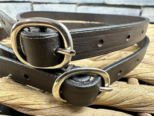Leather Spur Straps - Brown/Black Brown/Havana
