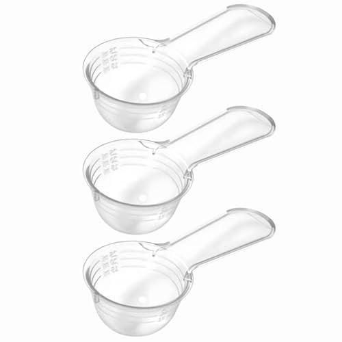 Novaliv 3 cucharas medidoras de 30 g, plástico resistente, fabricado en Alemania, dosificación precisa de polvos y líquidos para cocina, fitness, hogar, perfecto para proteínas en polvo y detergentes