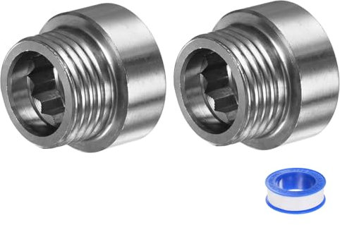 M METERXITY Bras De Douche Extensible, Raccord De Tuyauterie En Acier Inoxydable G1/2 Mâle À Femelle Avec Ruban D'étanchéité PTFE Pour Douche, Coupleur De Plomberie 0.79/20mm Lot De 2