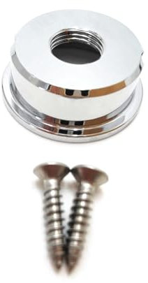 Juqoyue TL-Rundstecker E-Gitarre-Audio TL-Rundstecker-Ausgangsbuchse Buchsenstecker Buchsenstecker TL-Gitarrenbuchse E-Bassausgang Silber