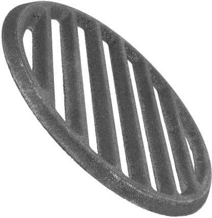 KONTONTY Griglia Rotonda in Ghisa per Barbecue Accessorio per Carbonella 6.3 Pollici Resistente per Distribuzione Uniforme del Calore E Cottura Versatile